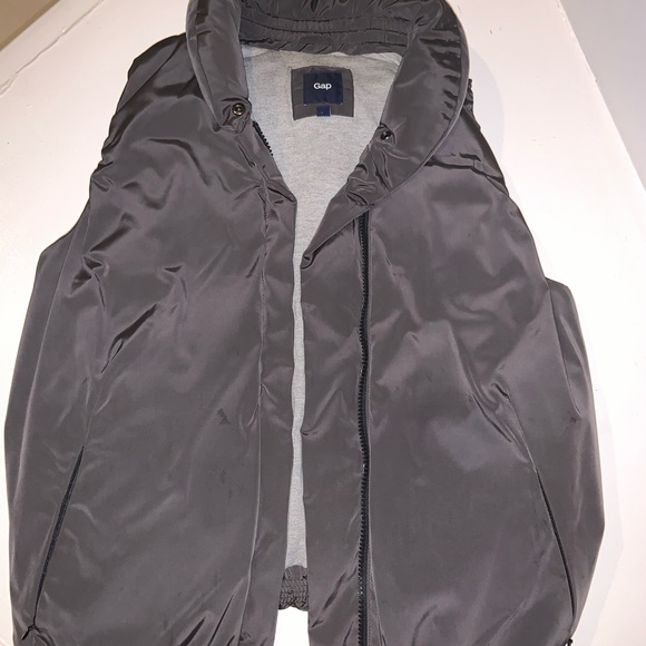 GAP Grey Puffy Vest S - Picture 2 of 2